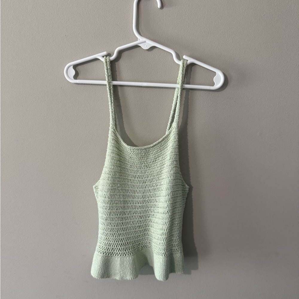 Zara Light Green Knit Tank Top